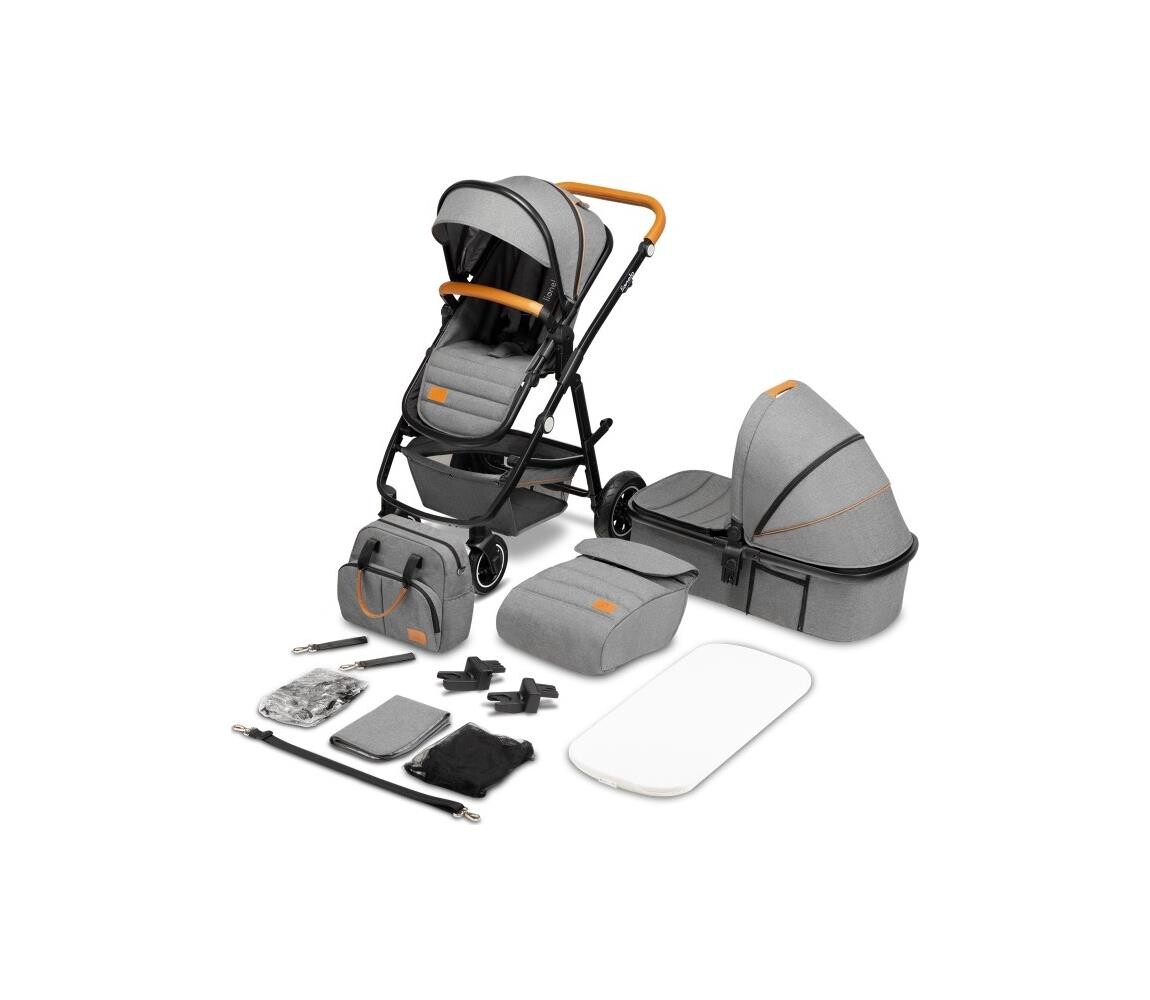 Lionelo Lionelo - Kombinovaný kočárek 2v1 AMBER Grey Stone