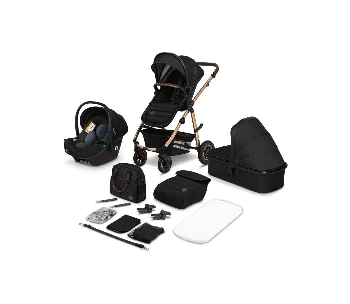 Lionelo Lionelo - Kombinovaný kočárek 3v1 AMBER Black Onyx