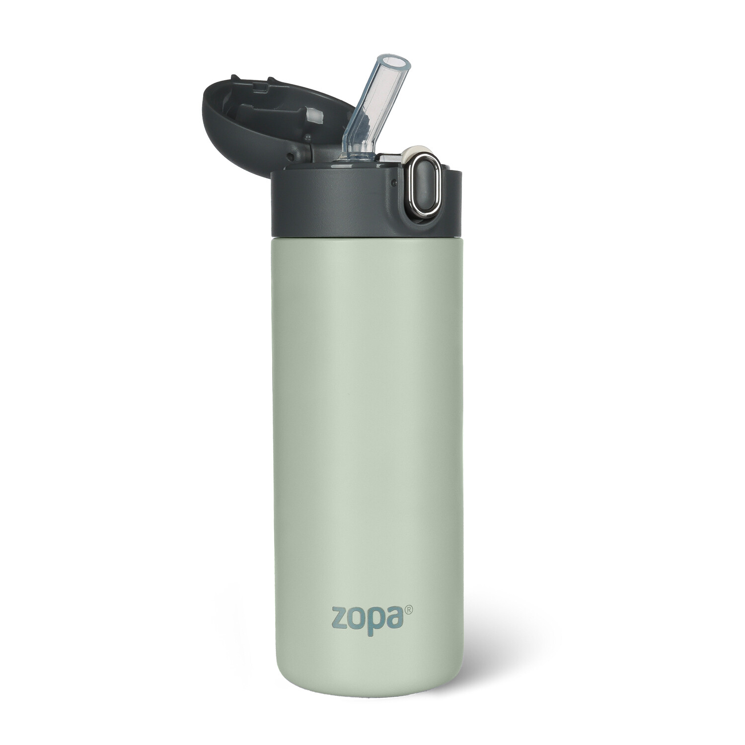 Zopa Termoska na tekutiny s brčkem 400 ml Pistacio green