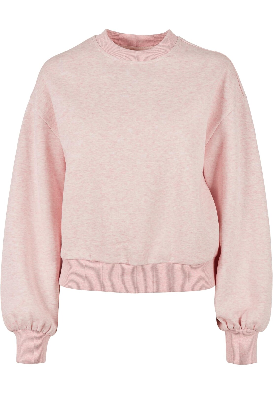 Dámská oversized barva Melange Crewneck růžová melange