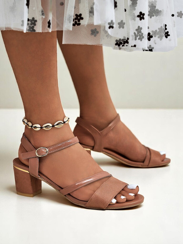 Resti Women's Patent Low Heel Sandals Grace Gloss