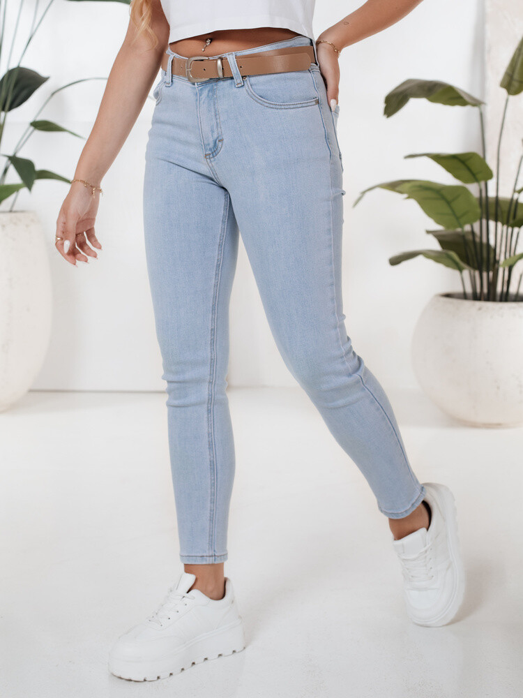 Damskie jeansy skinny BLUEVIBE niebieskie Dstreet