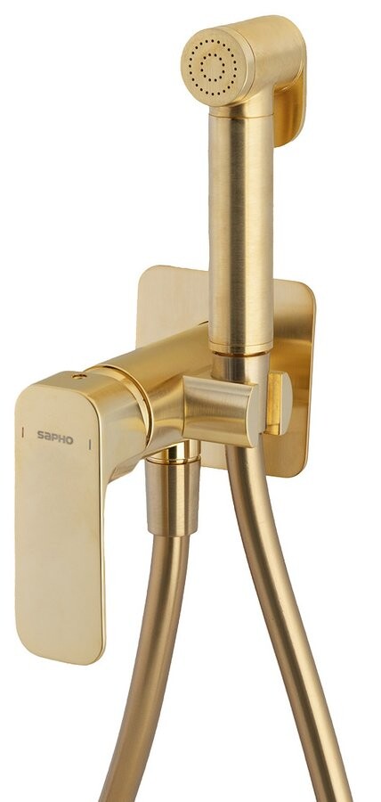 Sapho SPY podomítková bidetová baterie se Stop sprškou, zlato mat