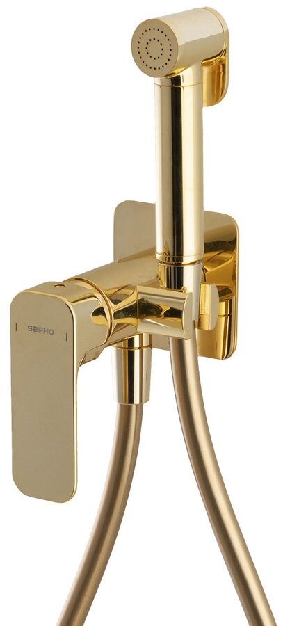 Sapho SPY podomítková bidetová baterie se Stop sprškou, zlato