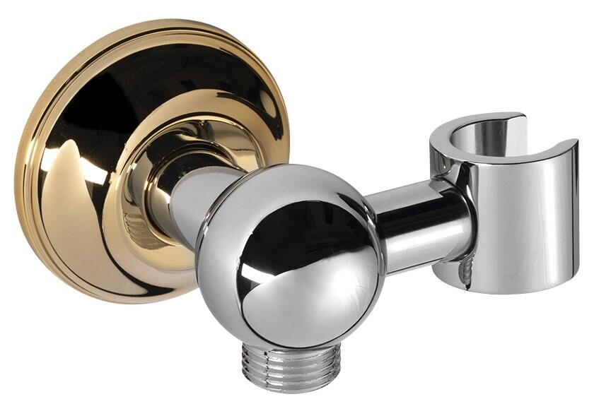 Sapho ANTEA držák sprchy s vyústěním, chrom/zlato