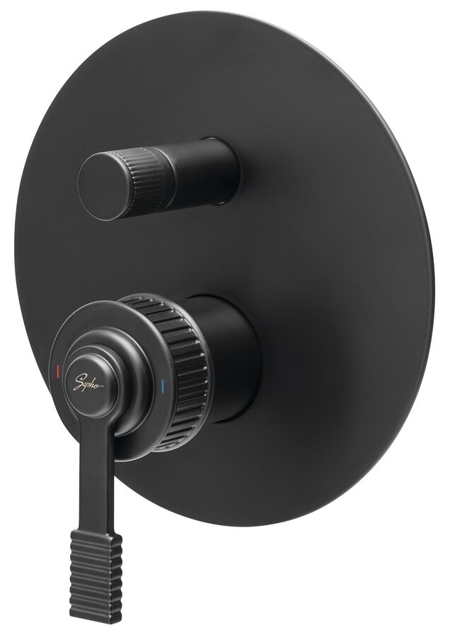 Sapho VERSI podomítková sprchová baterie, 2 výstupy, černá mat