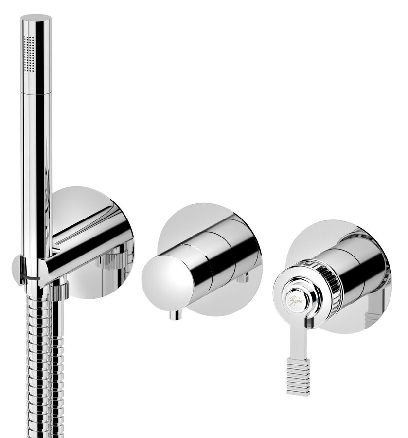 Sapho VERSI podomítková sprchová/vanová baterie s ruční sprchou, 2 výstupy, chrom