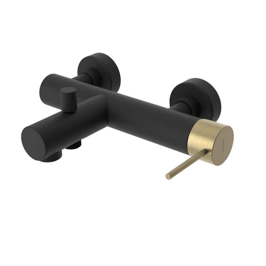 Sapho ULTRAMIX nástěnná vanová baterie, černá mat/zlato mat