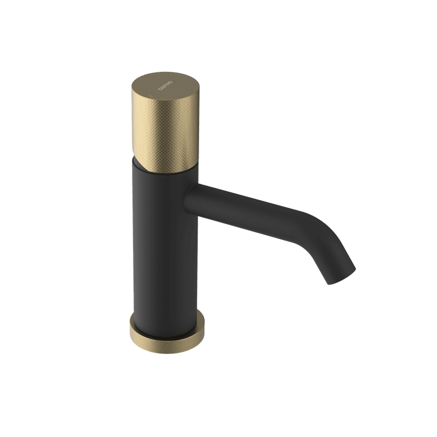 Sapho ULTRATAP stojánková umyvadlová baterie, černá mat/zlato mat
