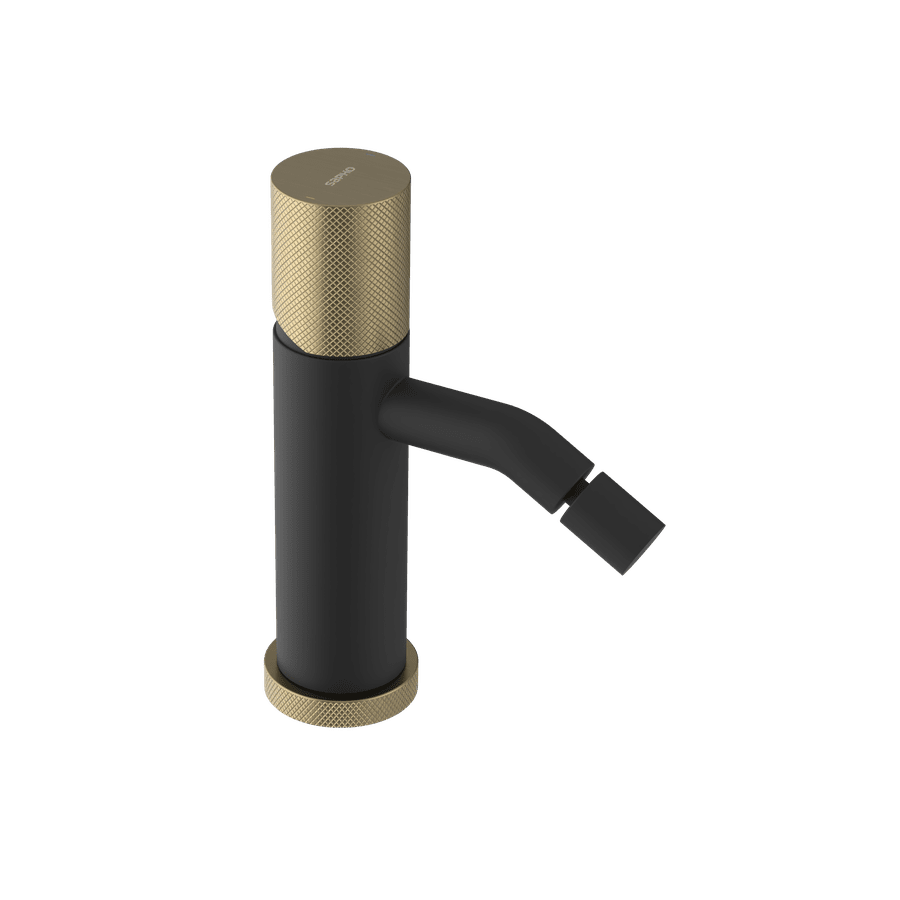 Sapho ULTRATAP stojánková bidetová baterie, černá mat/zlato mat