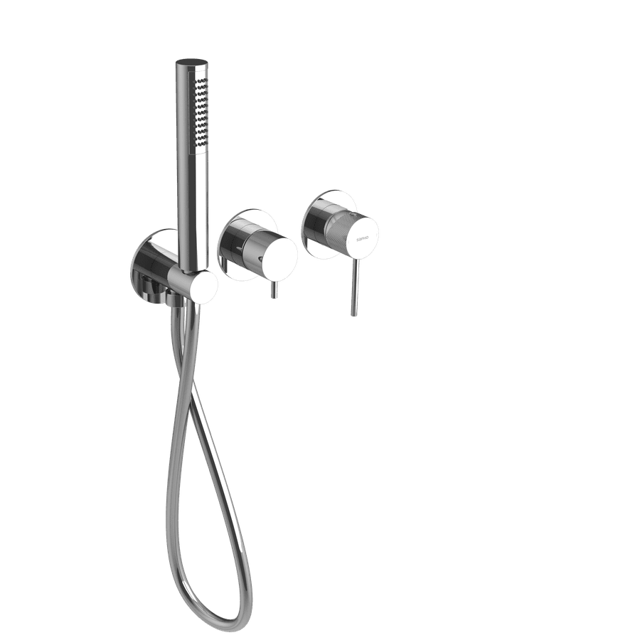Sapho ULTRASAN podomítková sprchová/vanová baterie s ruční sprchou, 2 výstupy, chrom