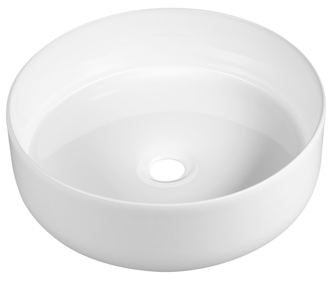 Sapho FIASTRA keramické umyvadlo na desku, Ø 40cm, bílá