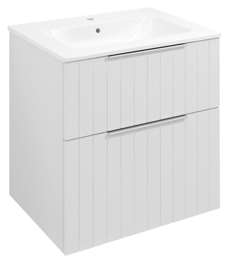 Sapho CIRASA umyvadlová skříňka 59,2x64x46cm, bílá mat strip