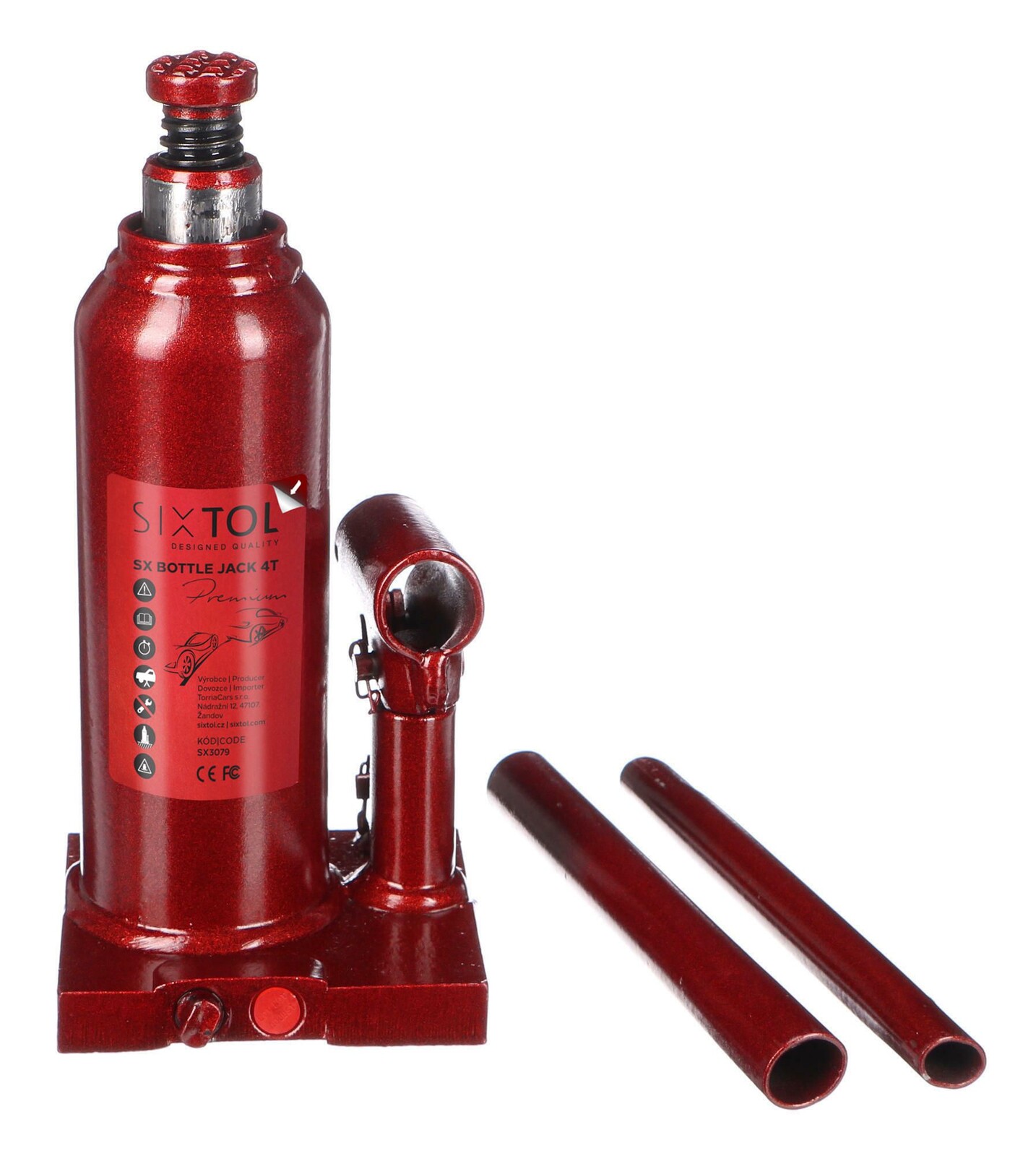 Hydraulický zvedák panenka SX BOTTLE JACK PREMIUM 4T - BEZ KRABICE SIXTOL