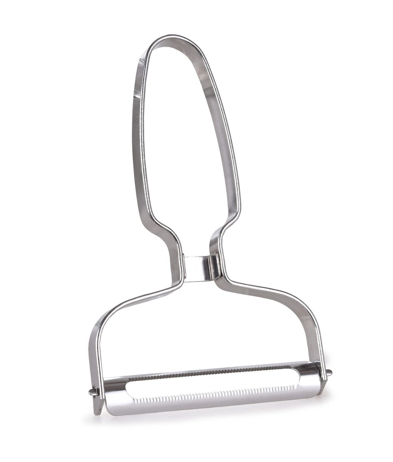 CHEF | nerezová kuchyňská škrabka | 10 cm | vroubkovaná čepel na měkké plody