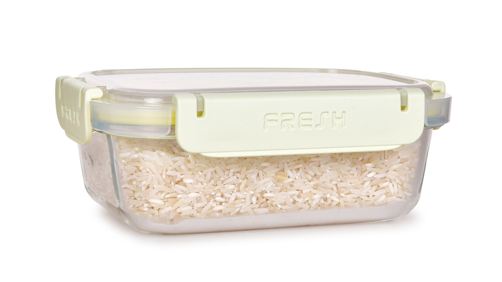 CVAK&CVAK | Skleněná dóza na potraviny 600 ml zelinkavá