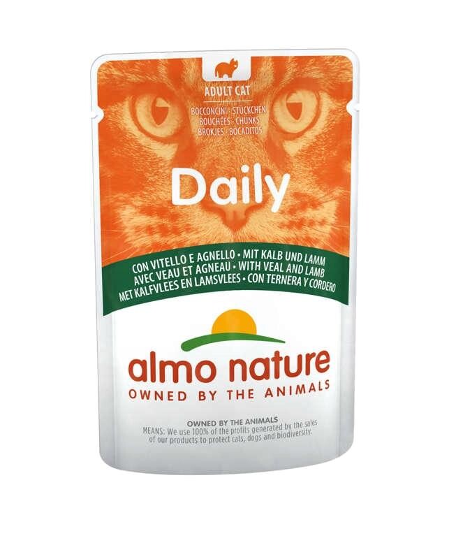 Almo Nature Cat Daily Menu kapsička 6 x 70 g - telecí & jehněčí