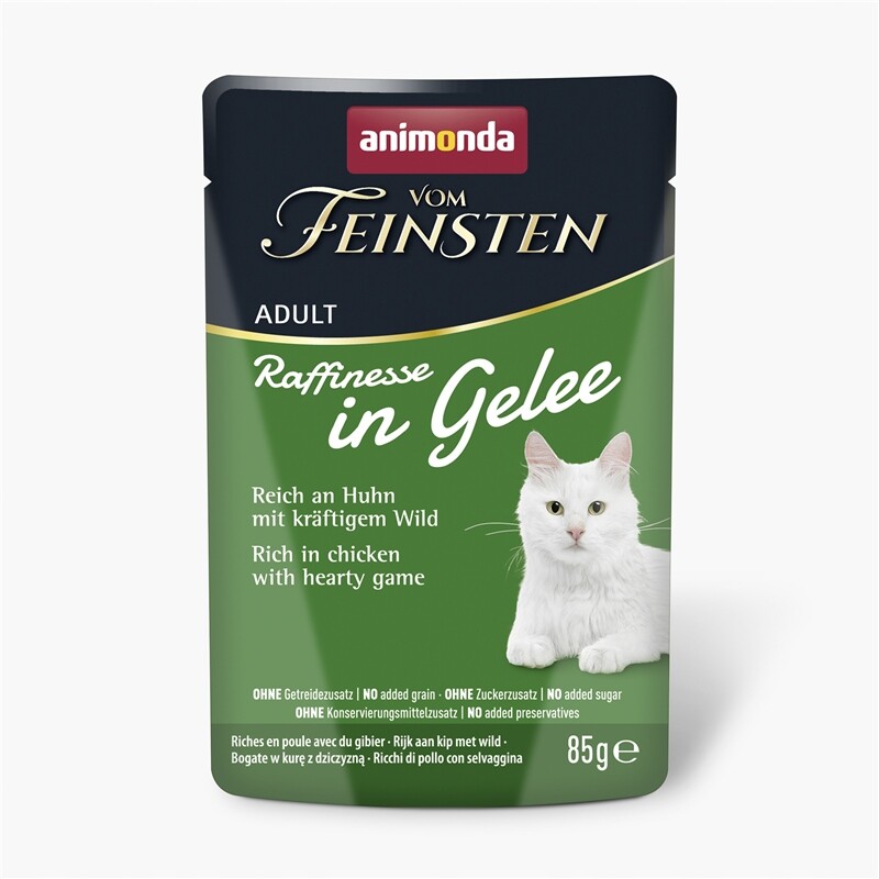 Animonda Vom Feinsten Adult Raffinesse v želé 24 x 85 g - bohaté na kuřecí se zvěřinou