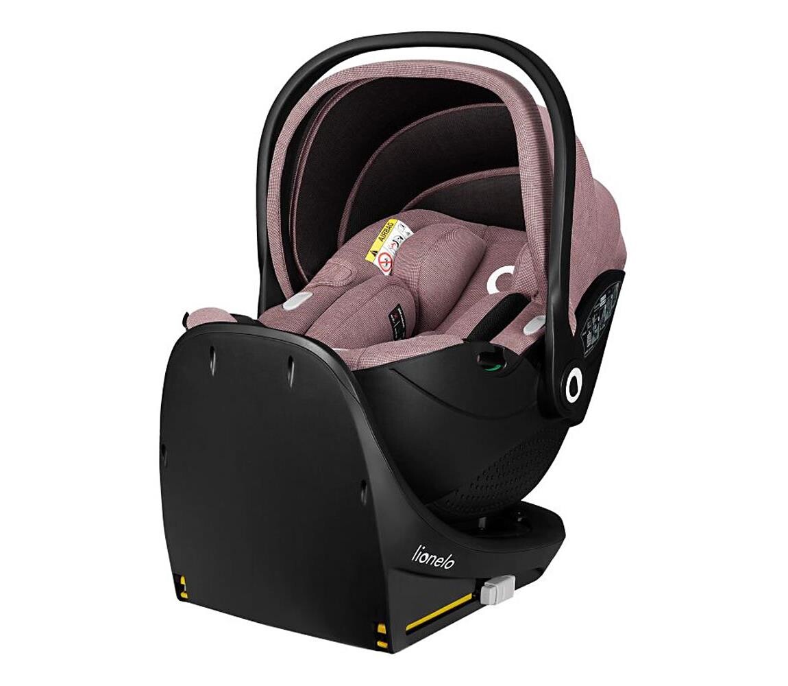 Lionelo Lionelo - Autosedačka se základnou otočná MOXIE SET i-Size 40-87 cm Pink Mauve