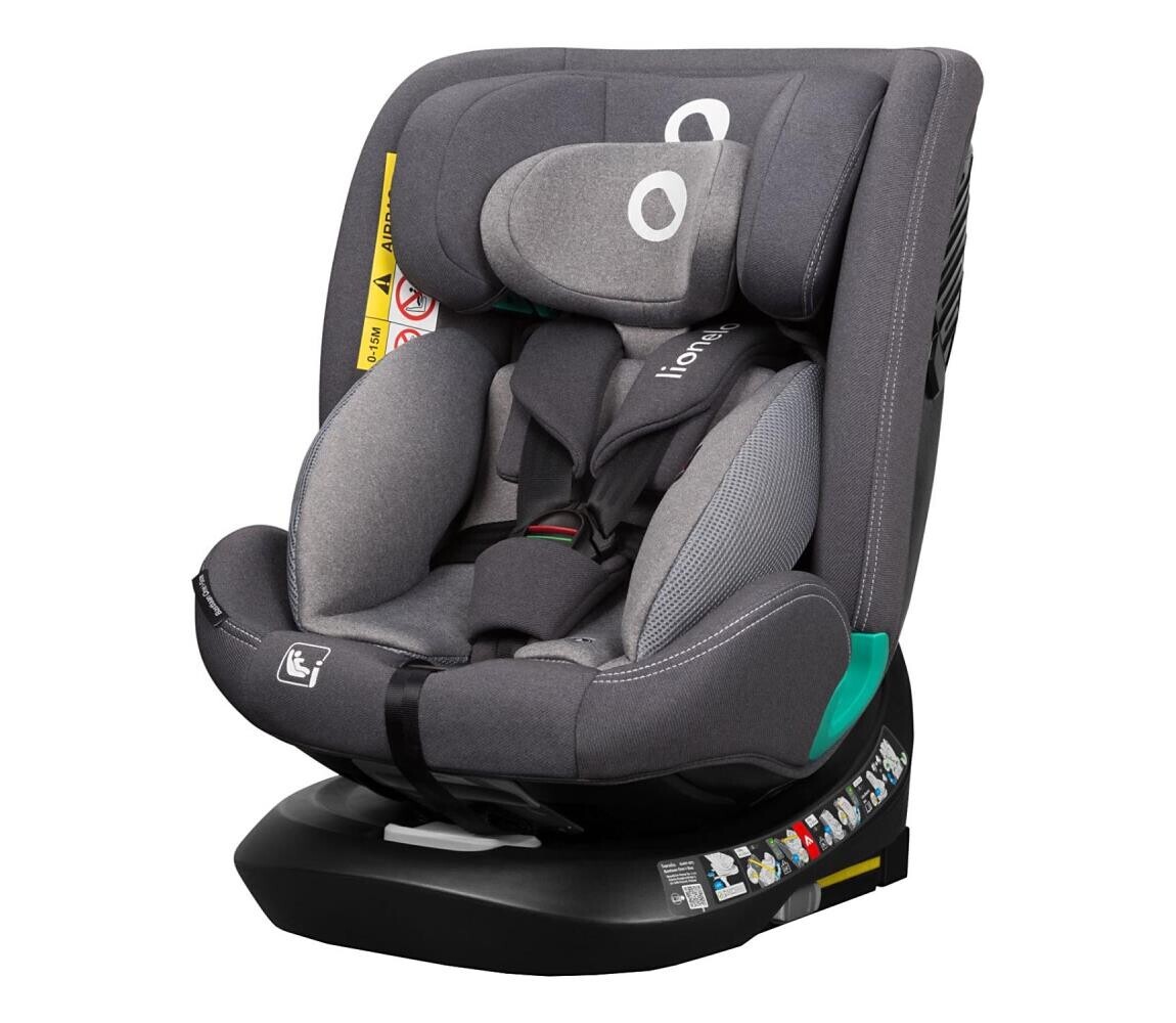 Lionelo Lionelo - Autosedačka se základ. otočná BASTIAAN ONE i-Size 40-150 cm Grey Stone