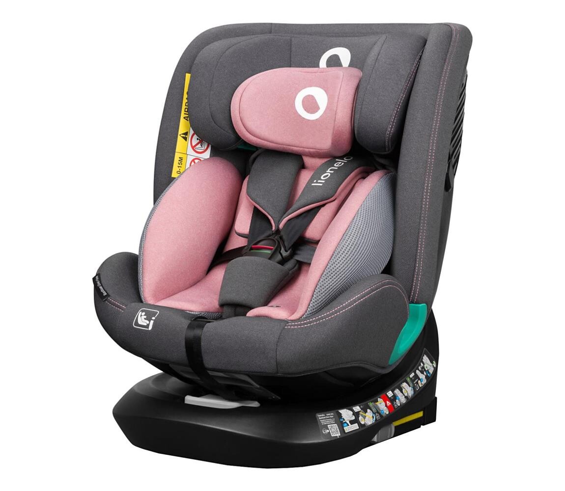 Lionelo Lionelo - Autosedačka se základ. otočná BASTIAAN ONE i-Size 40-150 cm Pink Rose