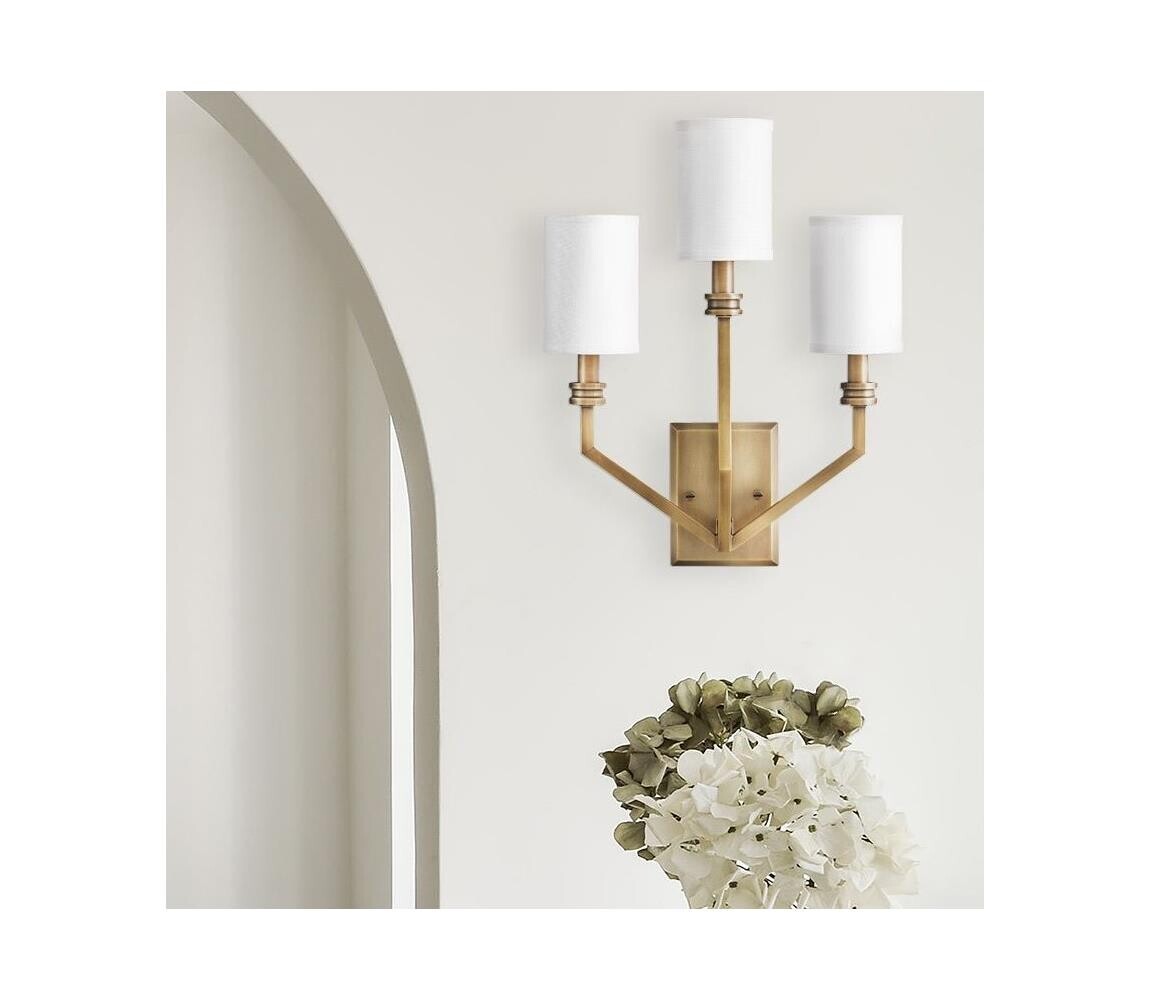 Elstead Hinkley HK-MOORE-WB3-HB - Nástěnné svítidlo MOORE 3xE14/40W/230V zlatá