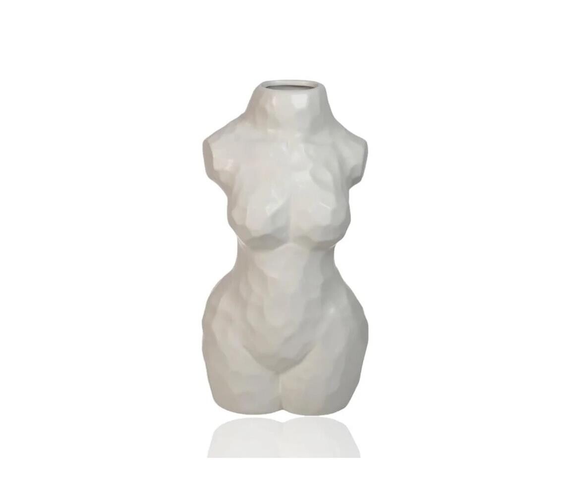 Estilo Home Keramická váza 30 cm bílá