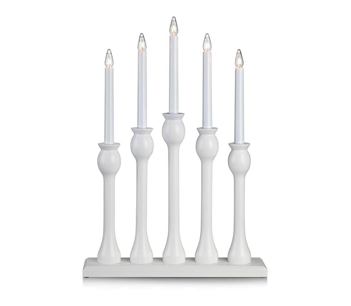 Markslöjd Markslöjd 703800 - Vánoční svícen LÖVASA 5xE10/3W/230V bílý