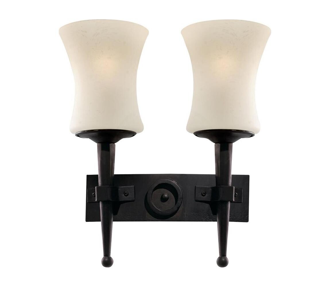 Searchlight Searchlight 0812-2BK - Nástěnné svítidlo CARTWHEEL 2xE27/60W/230V