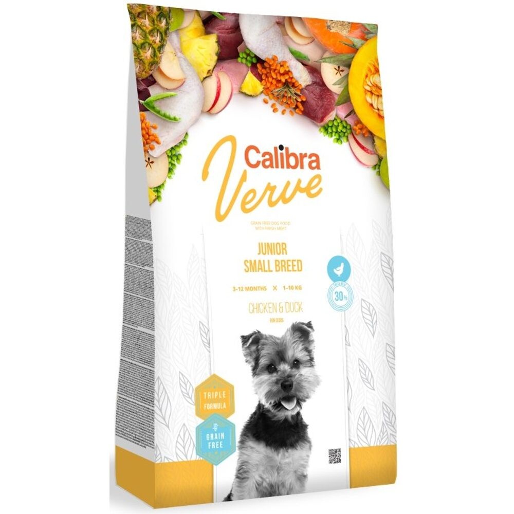 Calibra Dog Verve GF Junior Small Chicken & Duck 7,2 kg - Roztržené balení | Granule pro psy