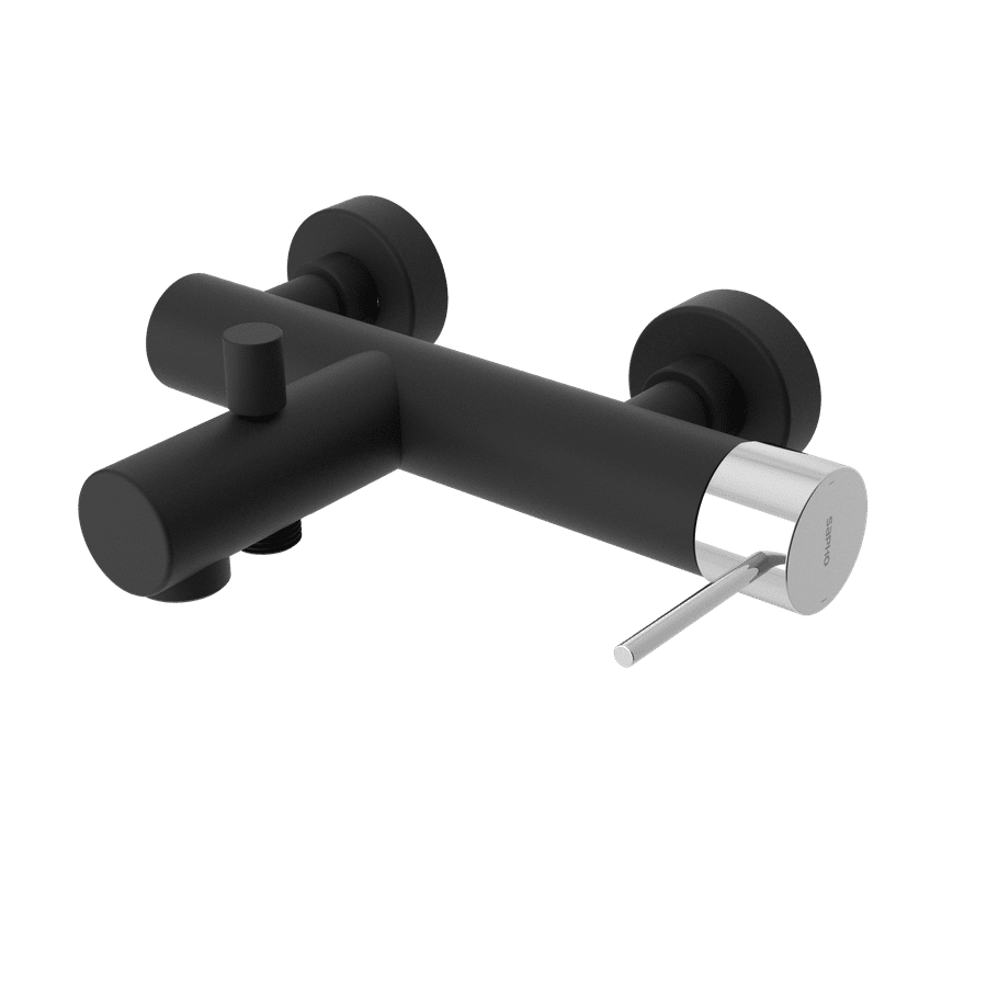 Sapho ULTRAMIX nástěnná vanová baterie, černá mat/chrom