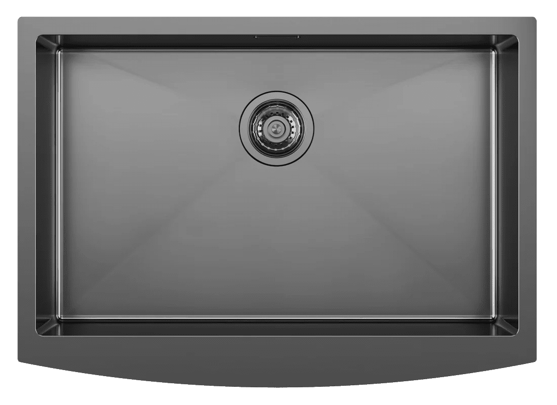 Sapho AMERICAN polozápustný nerezový dřez 70x50cm, gun metal