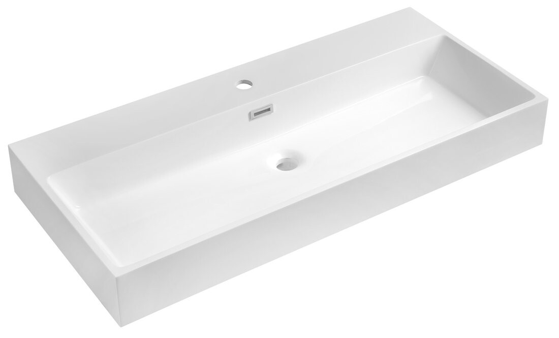 Sapho AQUATIC umyvadlo, litý mramor, 100x46cm, bílá