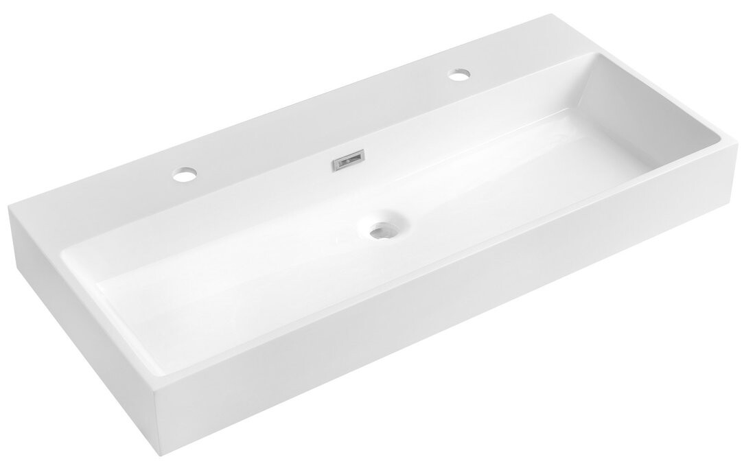 Sapho AQUATIC dvojumyvadlo, litý mramor, 100x46cm, bílá