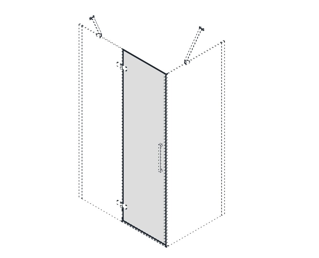 Gelco TRINITY otočný díl dveří, sklo mat, levé