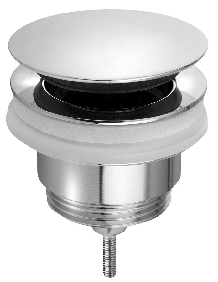Omp Tea Umyvadlová výpust 5/4“, click-clack, velká zátka, 10-45mm, chrom