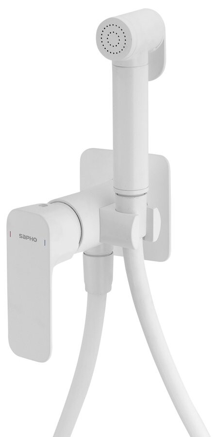 Sapho SPY podomítková bidetová baterie se Stop sprškou, bílá mat