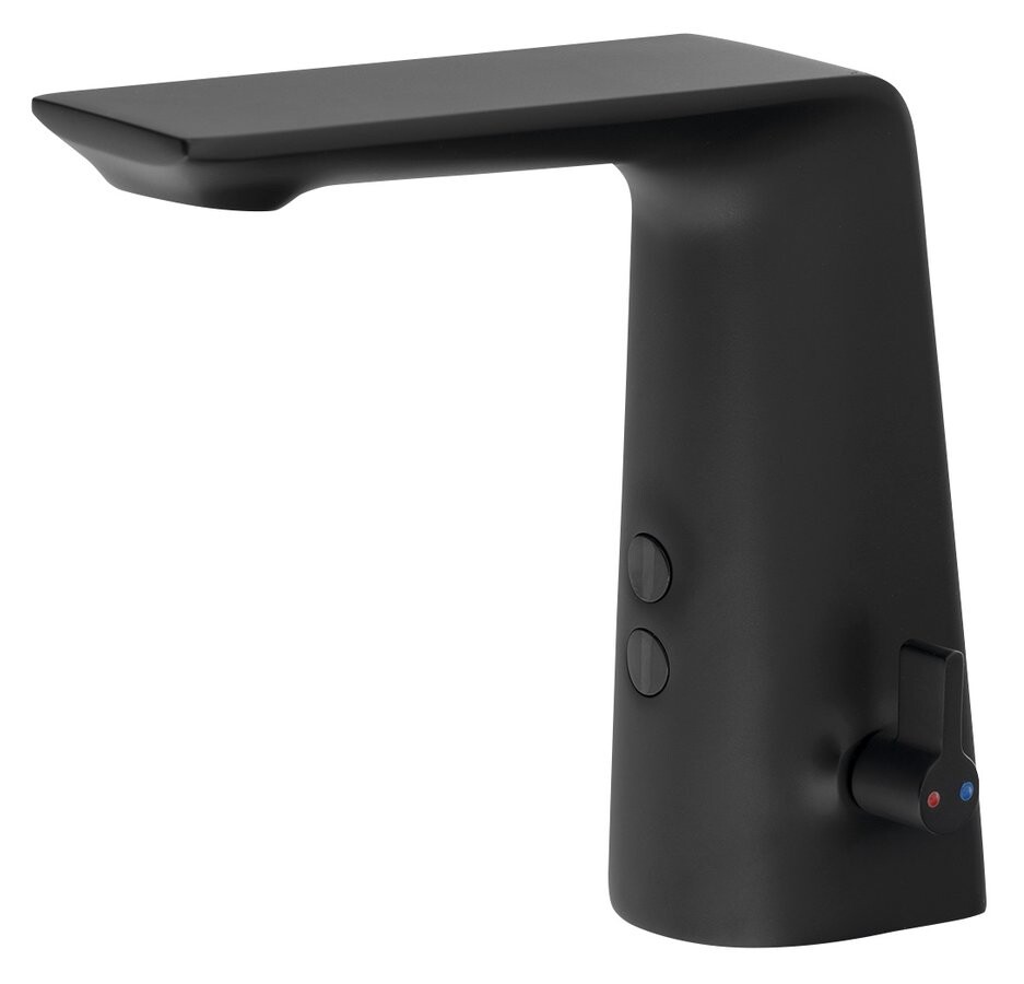 Sapho Senzorová stojánková baterie s regulací teploty, 6V DC (4xAA), černá mat