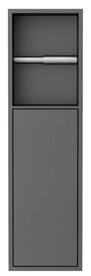 Sapho DENBO zapuštěný držák toaletního papíru do obkladu, 600x170 mm, nerez, gun metal