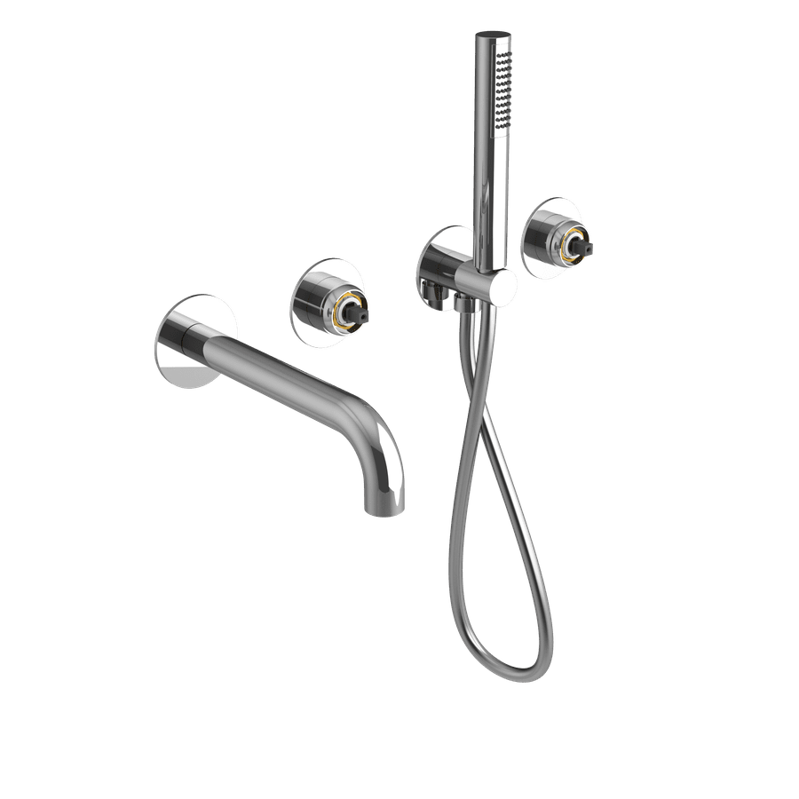 Sapho ULTRAMIX tělo podomítkové vanové baterie s hubicí a ruční sprchou, 2 výstupy, chrom