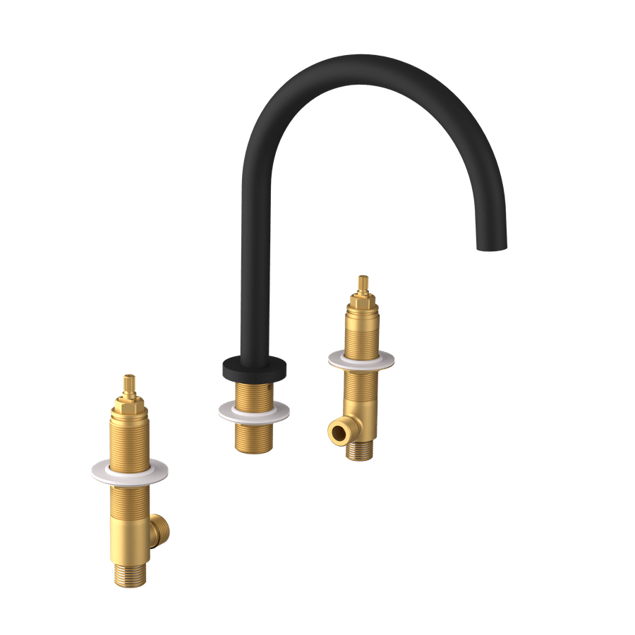 Sapho ULTRAMIX tělo tříprvkové stojánkové umyvadlové baterie, černá mat