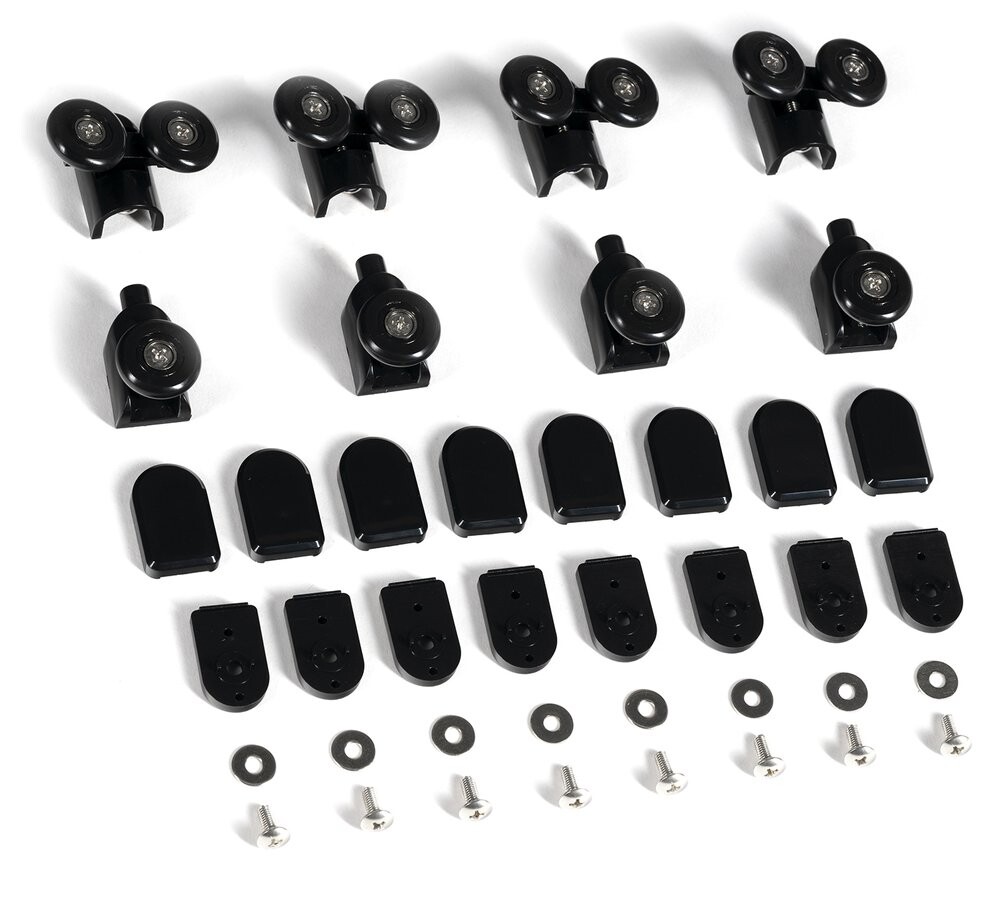 Polysan Set pojezdů 4ks horních a 4ks  spodních, černá