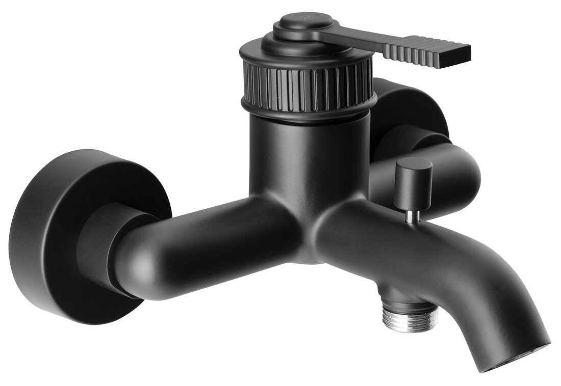 Sapho VERSI nástěnná vanová baterie, černá mat