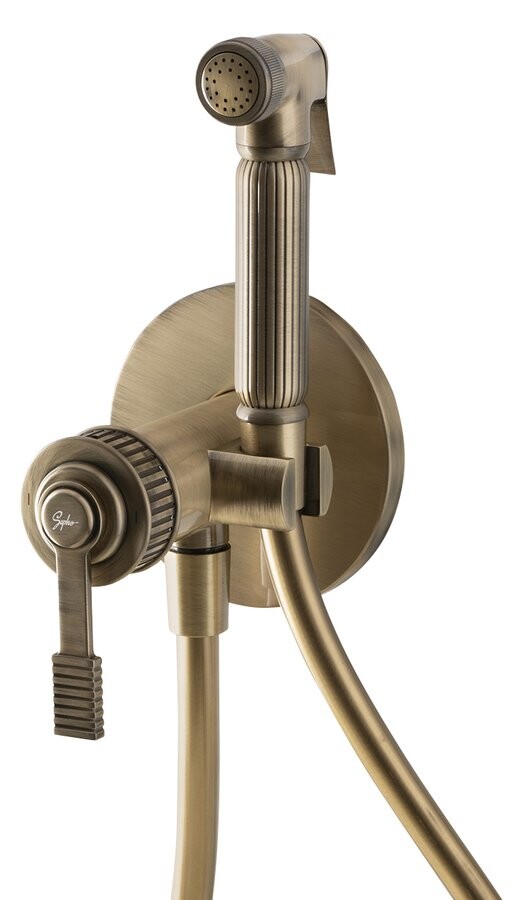 Sapho VERSI podomítková bidetová baterie se Stop sprškou, bronz