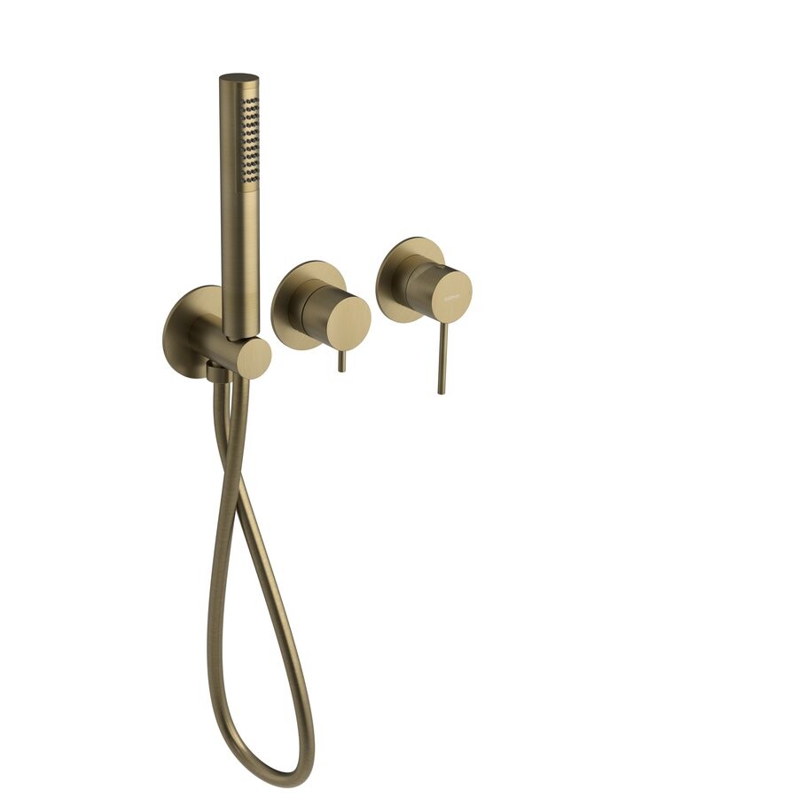 Sapho ULTRAMIX podomítková sprchová/vanová baterie s ruční sprchou, 2 výstupy, zlato mat