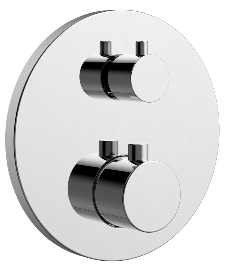 Sapho Podomítková sprchová termostatická baterie, box, 2 výstupy, chrom