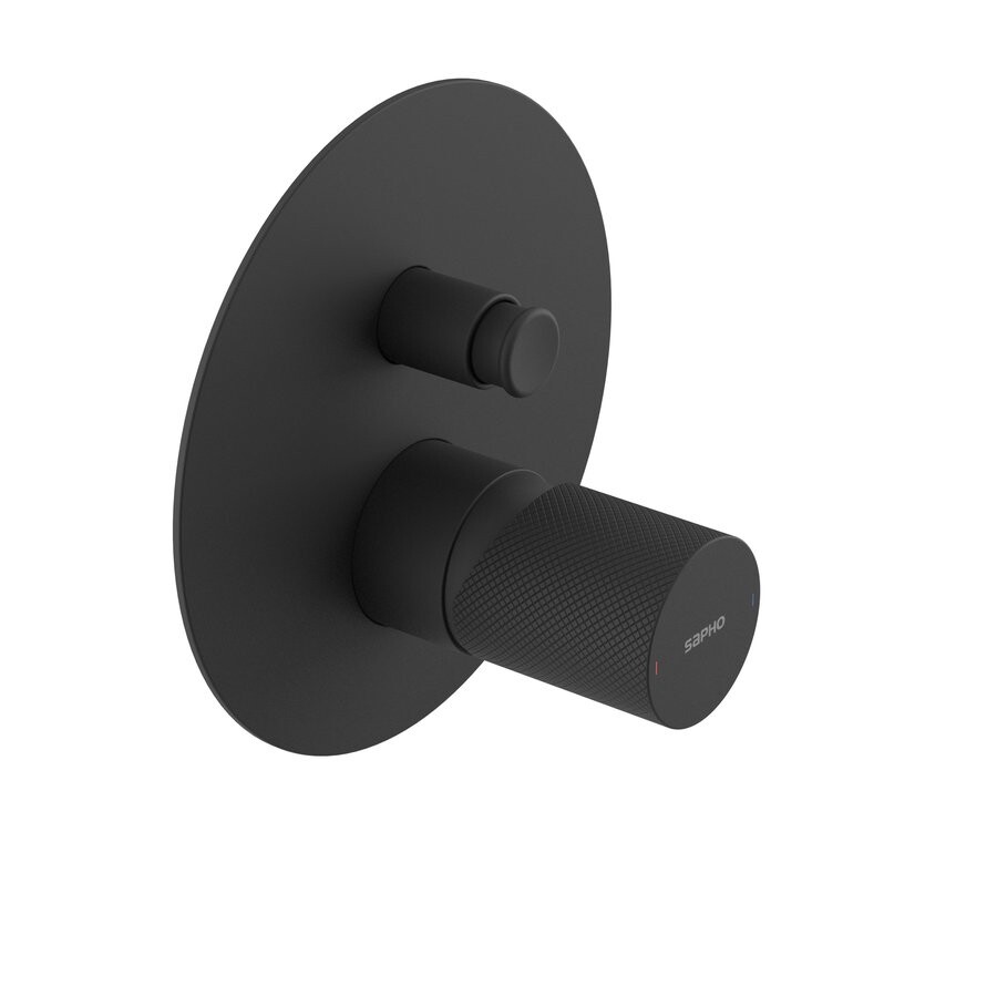 Sapho ULTRATAP podomítková sprchová baterie, 2 výstupy, černá mat