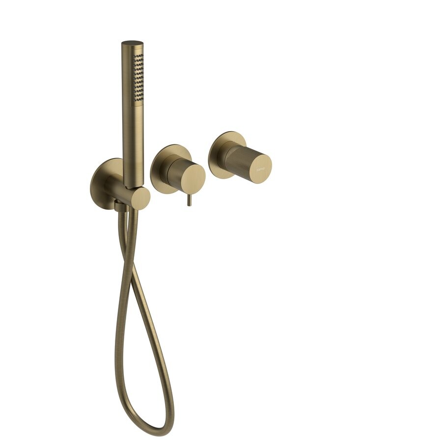 Sapho ULTRATAP podomítková sprchová/vanová baterie s ruční sprchou, 2 výstupy, zlato mat