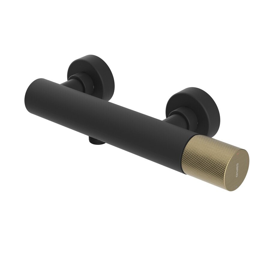 Sapho ULTRATAP nástěnná sprchová baterie, černá mat/zlato mat