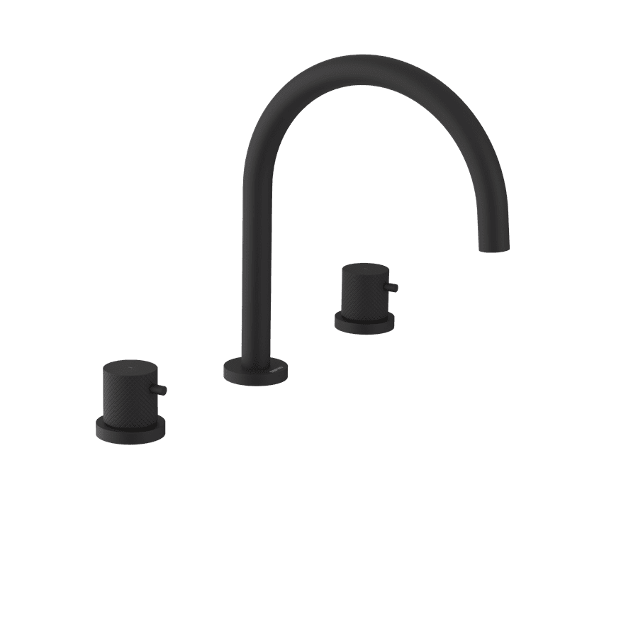 Sapho ULTRASAN tříprvková stojánková umyvadlová baterie, černá mat